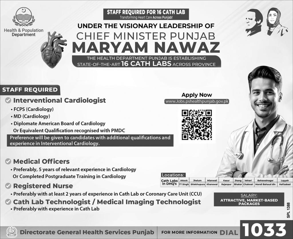 Jobs in Health & Population Department Lahore